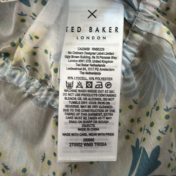 TED BAKER Trisia Floral-print off-the-shoulder woven top - Picture 8 of 8